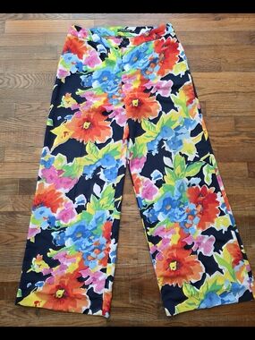 Lauren Ralph Lauren Wide-Leg Floral Print Pants